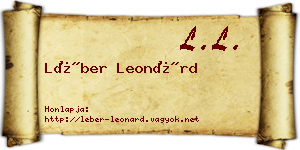 Léber Leonárd névjegykártya