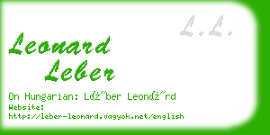 leonard leber business card